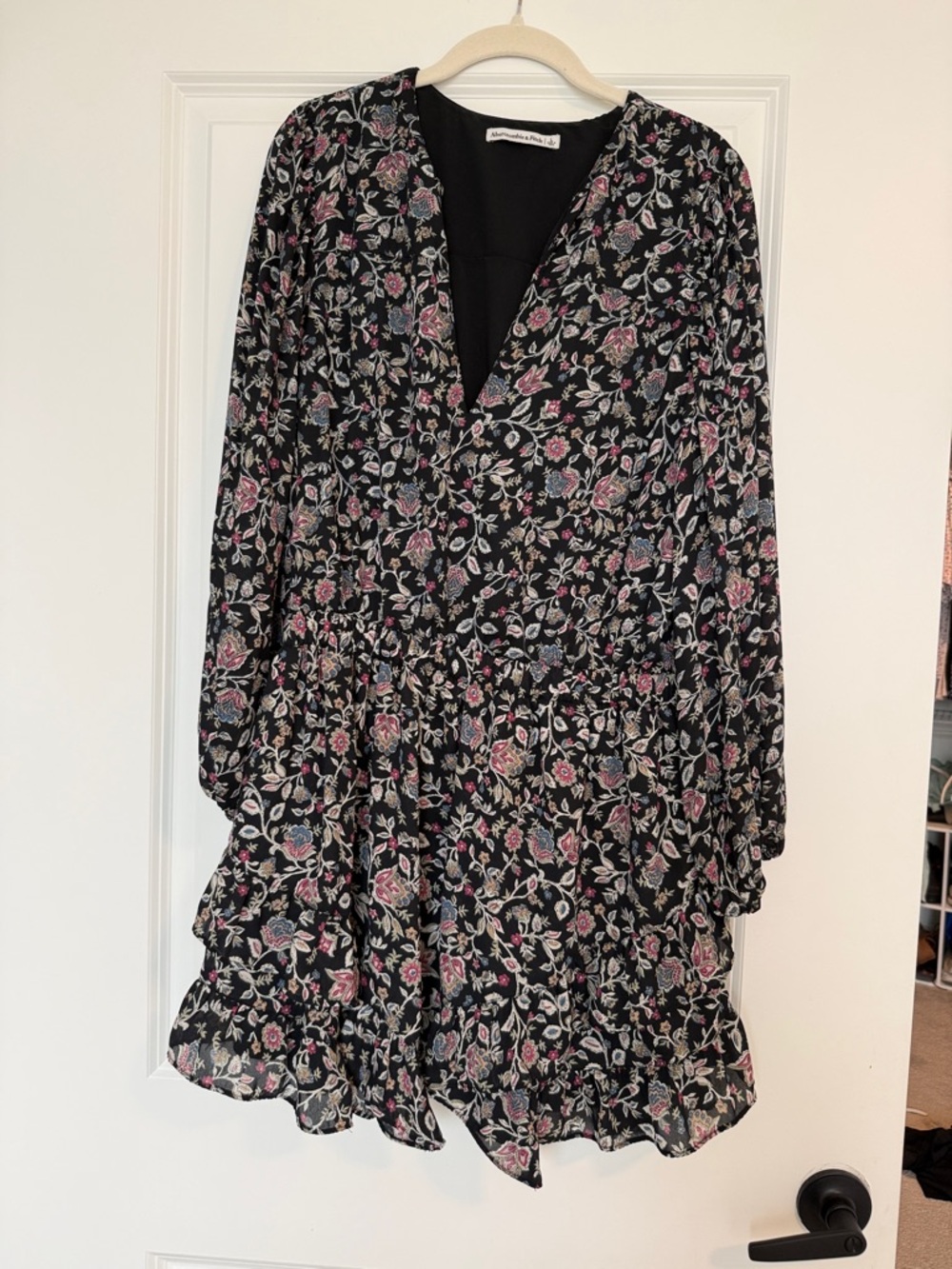 Abercrombie & Fitch Black Floral Mini Dress